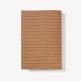 A5 Refillable Luxury Journal Deep Shine Caramel Small Croc with Soft Suede Lining