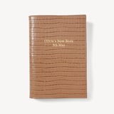 A5 Refillable Luxury Journal Deep Shine Caramel Small Croc with Soft Suede Lining