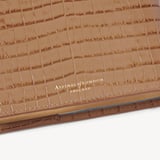 A5 Refillable Luxury Journal Deep Shine Caramel Small Croc with Soft Suede Lining