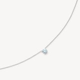 Floating Aquamarine Solitaire Necklace 0.47ct Aquamarine