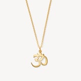 Om Pendant Necklace 18ct Gold Vermeil