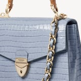 Midi Mayfair® 2 Deep Shine Sky Blue Small Croc