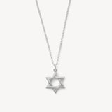 Star of David Pendant Necklace Sterling Silver 925