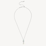 Floral Necklace Freshwater Pearl, 0.02ct Diamond
