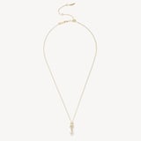 Floral Necklace Freshwater Pearl, 0.02ct Diamond