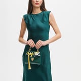 Midi Mayfair® Evergreen Velvet & Patent Croc