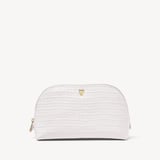 Classic Makeup Case Deep Shine Chalk White Small Croc