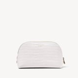 Classic Makeup Case Deep Shine Chalk White Small Croc