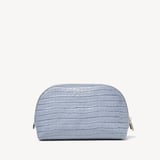 Classic Makeup Case Deep Shine Sky Blue Small Croc