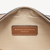 Camera Crossbody Natural Chevron Raffia & Smooth Tan
