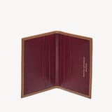 Double Fold Credit Card Holder Smooth Tan & Merlot
