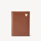 Double Fold Credit Card Holder Smooth Tan & Merlot