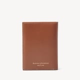 Double Fold Credit Card Holder Smooth Tan & Merlot