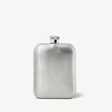5oz Hip Flask with Leather Pouch Sky Blue Pebble