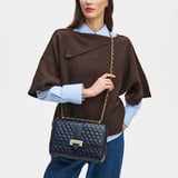Large Lottie Navy Quilted Nappa