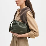 Soho Large Crossbody Pouch Forest Green Milled Pebble