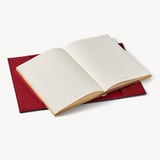 A5 Refillable Luxury Journal Heart Cherry Red Soft Saffiano with Soft Suede Lining