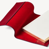 A5 Refillable Luxury Journal Heart Cherry Red Soft Saffiano with Soft Suede Lining