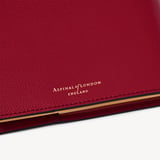 A5 Refillable Luxury Journal Heart Cherry Red Soft Saffiano with Soft Suede Lining