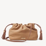 Soho Large Crossbody Pouch Cappuccino Suede