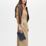 Large Ella Pouch Navy Pebble
