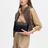 Large Ella Pouch Black Pebble