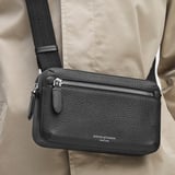 Reporter Compact Crossbody Black Pebble