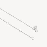 Star Set Heart Locket Necklace Sterling Silver 925