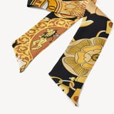 Skinny Silk Scarf Black Pure Silk