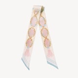Mayfair Songbird Skinny Silk Scarf English Rose Pure Silk