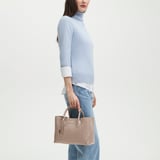 Midi London Tote Moleskin Woven Leather