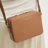 Camera Crossbody Caramel Soft Saffiano