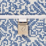 Henley Tote Sky Blue Toile De Jouy Hand Embroidery