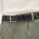 Classic Men's Belt Deep Shine Black Croc