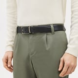 Men's Reversible Belt Smooth Black & Smooth Navy