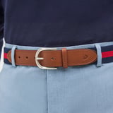 Webbing Belt Navy & Red Stripes
