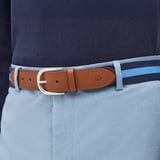 Webbing Belt Navy & Cornflower Blue Stripes