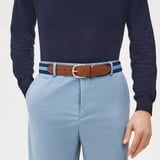Webbing Belt Navy & Cornflower Blue Stripes