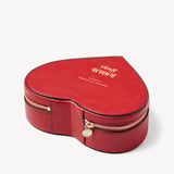 ‘Be With Me Always’ Large Heart Jewellery Case Cardinal Red Pebble