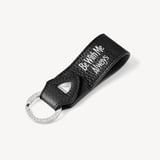 ‘Be With Me Always’ Leather Loop Keyring Black Pebble