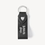 ‘Be With Me Always’ Leather Loop Keyring Black Pebble