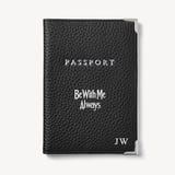 ‘Be With Me Always’ Passport Cover Black Pebble