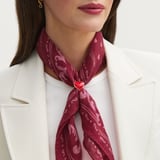 Enamel Heart Skinny Scarf Ring Red Enamel & 18ct Gold Plated
