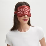 Silk Eye Mask Set Cherry Red Cherubs Pure Silk