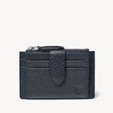 Zipped RFID Card Holder Navy Pebble