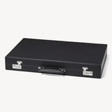 24-inch Grand Backgammon Set Ebony & Sky Blue Pebble