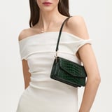 Eliza Clutch Evergreen Patent Croc
