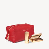 London Makeup Bag Cardinal Red Pebble