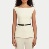 Mayfair Women's Waist Belt Black Patent Croc
