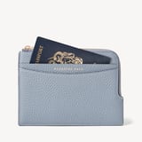 Zipped Travel Wallet Sky Blue Pebble